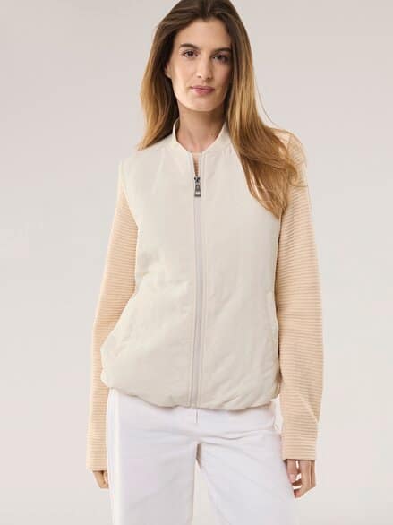 Jacquardweste Creme