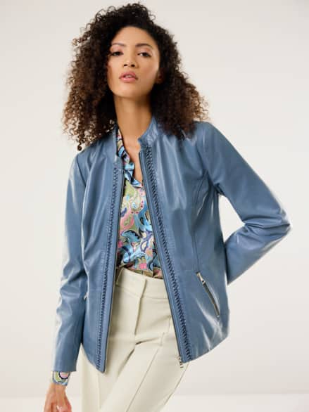 Lammnapa Jacke Sommerleicht Horizontblau