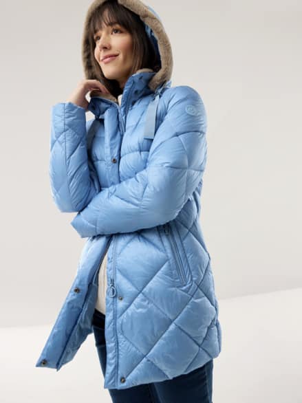 Steppjacke Kuschelkragen Ozeanblau
