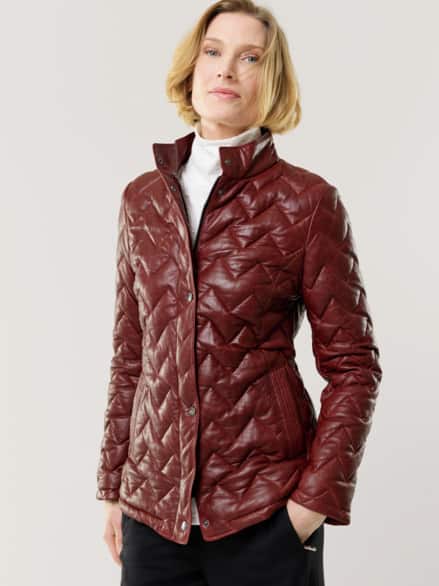 Lammnappa Jacke Sandwichstepp Chianti