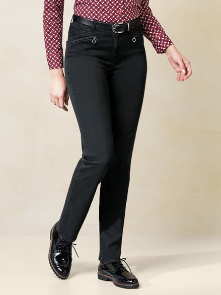 Powerstretch-Baumwollhose Schwarz