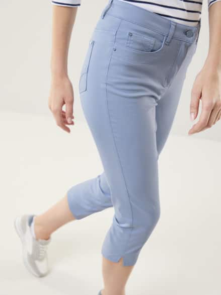 Baumwoll-Capri Supersoft Skyblue