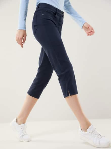 Baumwoll-Capri Supersoft Marine