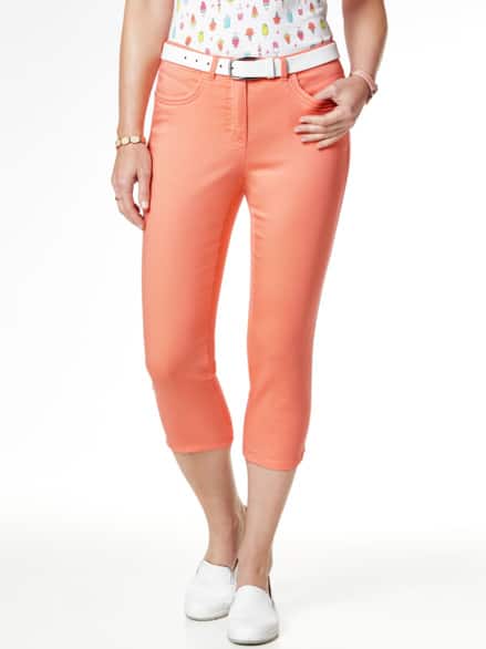 Extraglatt Baumwollcapri Melone