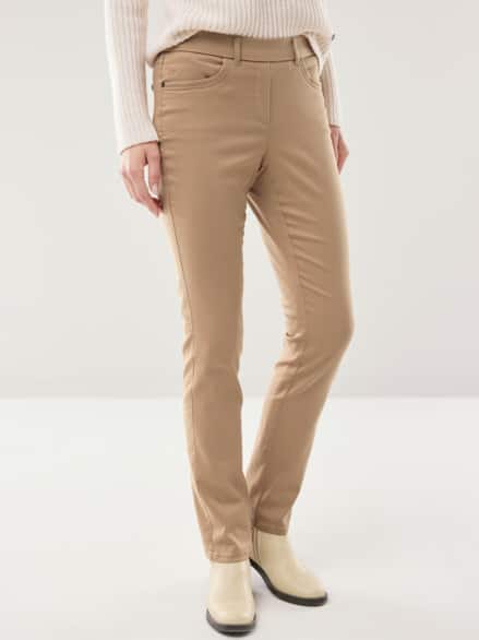 Thermo-Extraglatt Baumwollhose Caramel