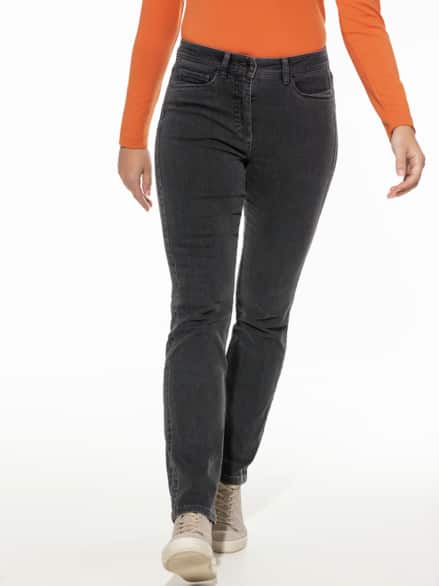 Passform-Jeans Feminine Fit Anthrazit