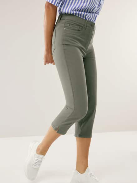 Baumwoll-Capri Supersoft Khaki
