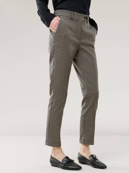 Kombi Jacquardhose Schwarz/Safaribeige Kombi Jacquardhose Schwarz/Safaribeige