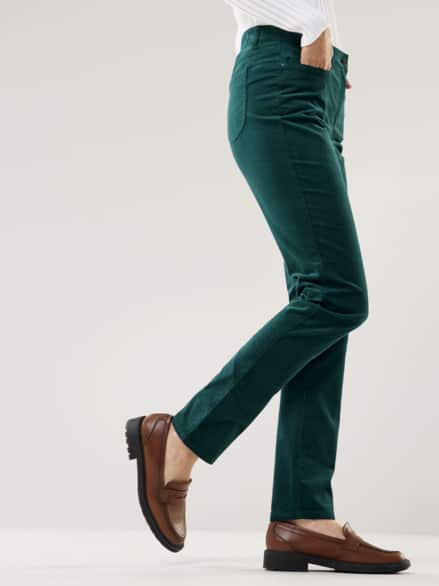 Five Pocket Cordhose Smaragd