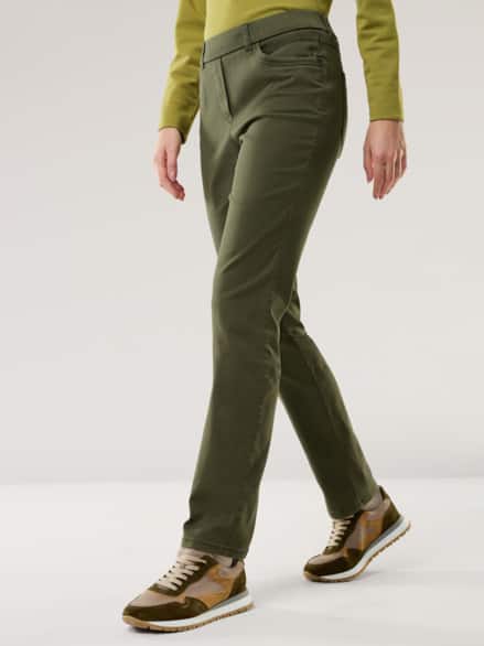 Thermo-Extraglatt Baumwollhose Oliv