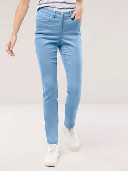 Extraglatt Baumwollhose Skyblue