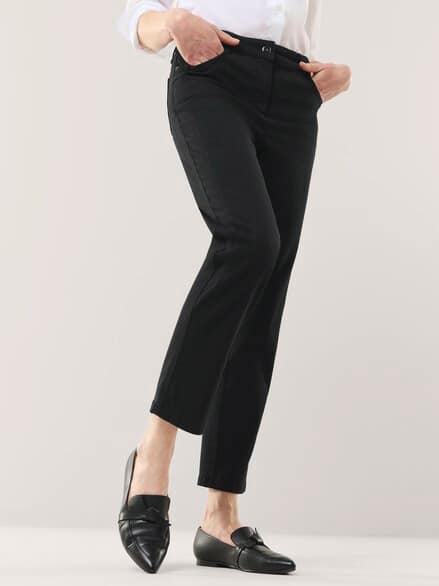 7/8-Baumwollhose Figurwunder FF Schwarz