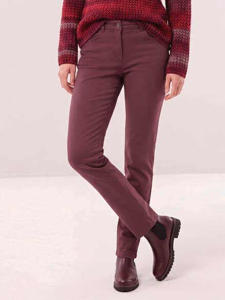 Extraglatt Baumwollhose Feminine F Merlot
