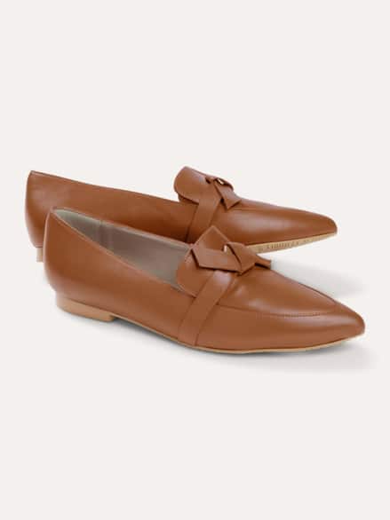 Soft Loafer mit Schleife Cognac