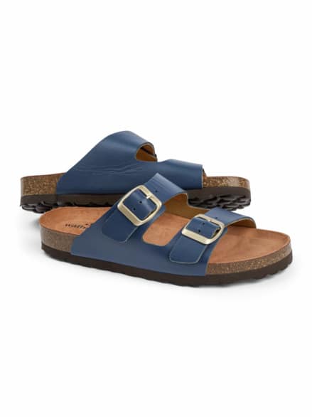 Komfort Sandale Softfußbett Blau