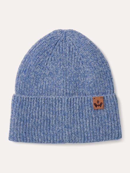 Strickmütze Blau Melange