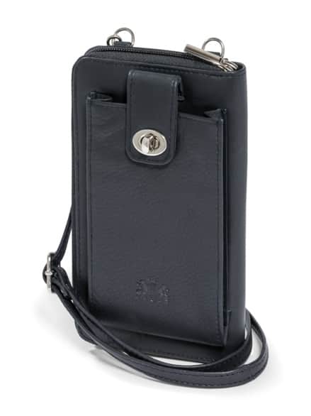 Leder-Handytasche Marine