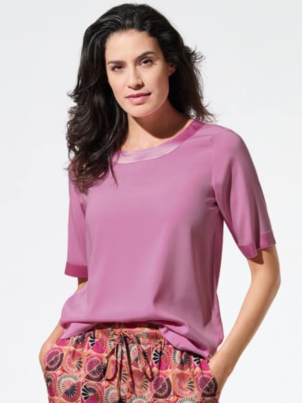 Seiden-Shirtbluse Edel-Basic Pink Seiden-Shirtbluse Edel-Basic Pink
