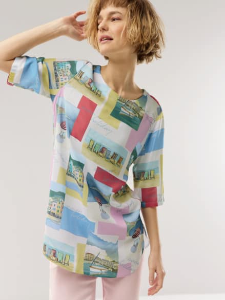 T-Shirt-Bluse Extra Leicht Multicolor T-Shirt-Bluse Extra Leicht Multicolor