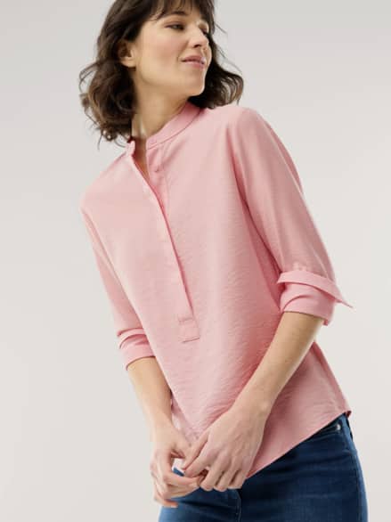 Easy Care Crincle Bluse Rosenholz Easy Care Crincle Bluse Rosenholz