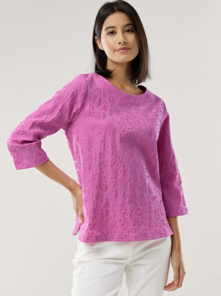 Jacquard Shirtbluse Malve Jacquard Shirtbluse Malve