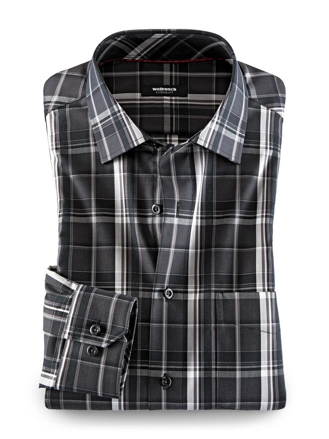Extraglatt-Hemd Black & White Extraglatt-Hemd Black & White
