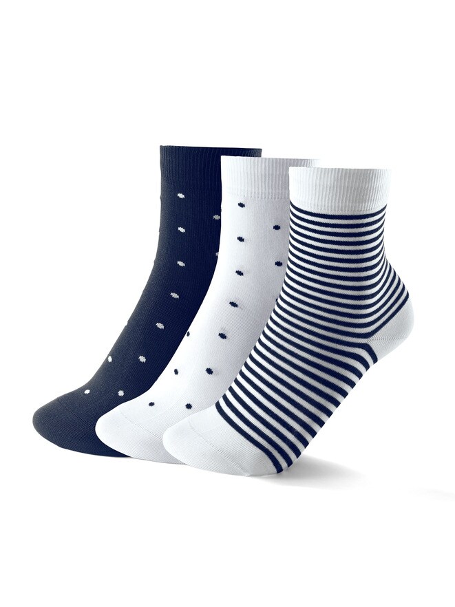Baumwollsocke Mustermix 3er-Pack Baumwollsocke Mustermix 3er-Pack
