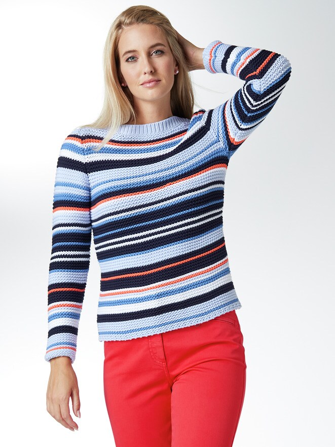 Struktur-Streifen-Pullover Struktur-Streifen-Pullover