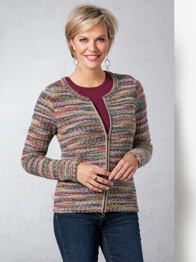 Alpaka Strickjacke - Soft Boucle Alpaka Strickjacke - Soft Boucle