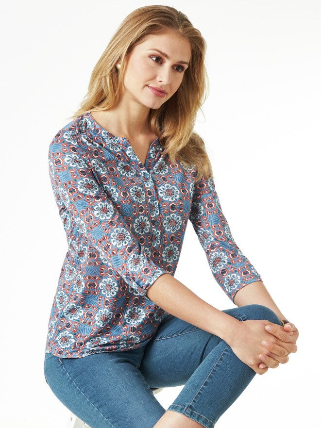 Ausbrenner-Shirt Kachelmuster Ausbrenner-Shirt Kachelmuster