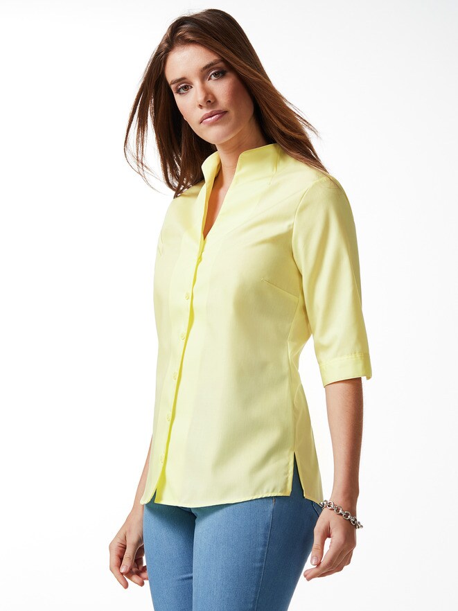 Extraglatt-Bluse Kelchkragen Extraglatt-Bluse Kelchkragen