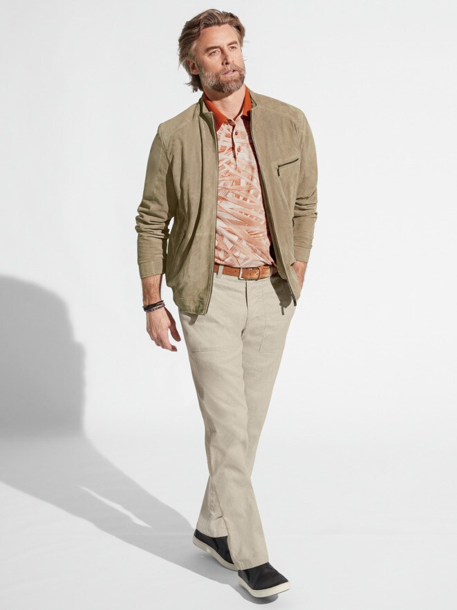Outfit Veloursleder-Artwork Blouson Outfit Veloursleder-Artwork Blouson