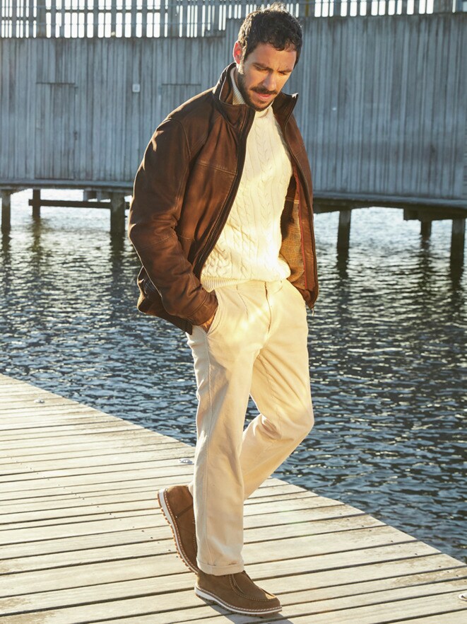 Outfit Nubukleder Blouson Outfit Nubukleder Blouson