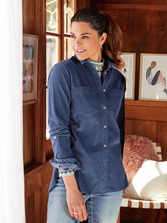Outfit Extra-Feincord-Bluse Outfit Extra-Feincord-Bluse