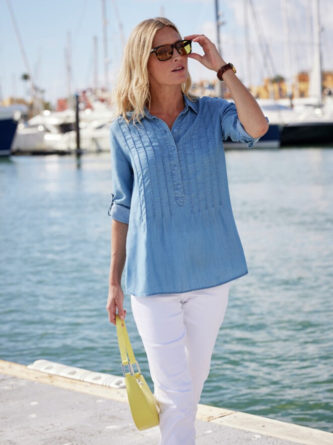 Outfit Lyocell-Jeans-Tunika
