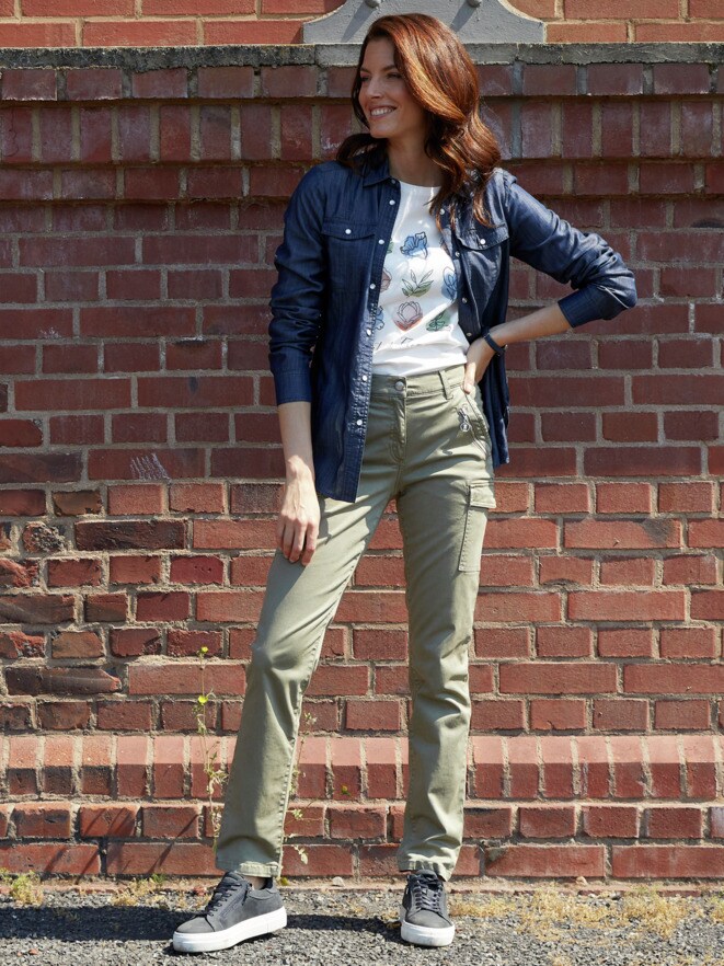 Outfit Lyocell-Jeansbluse Extraleicht Outfit Lyocell-Jeansbluse Extraleicht
