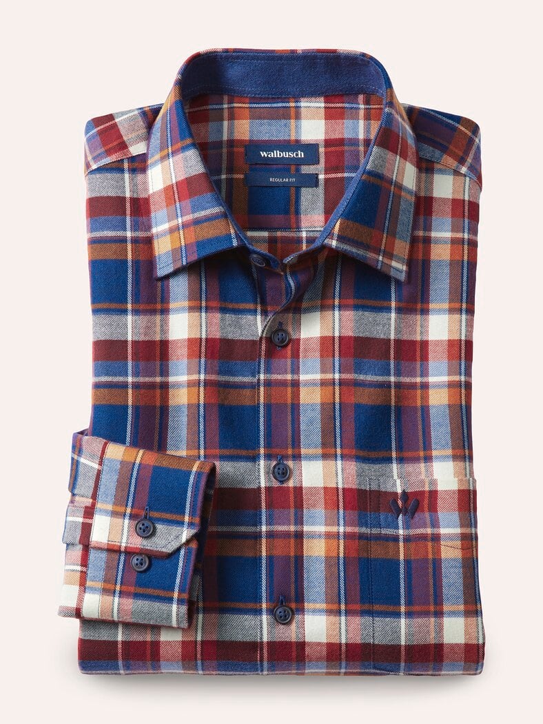 Soft-Flanell-Hemd Karo Rot