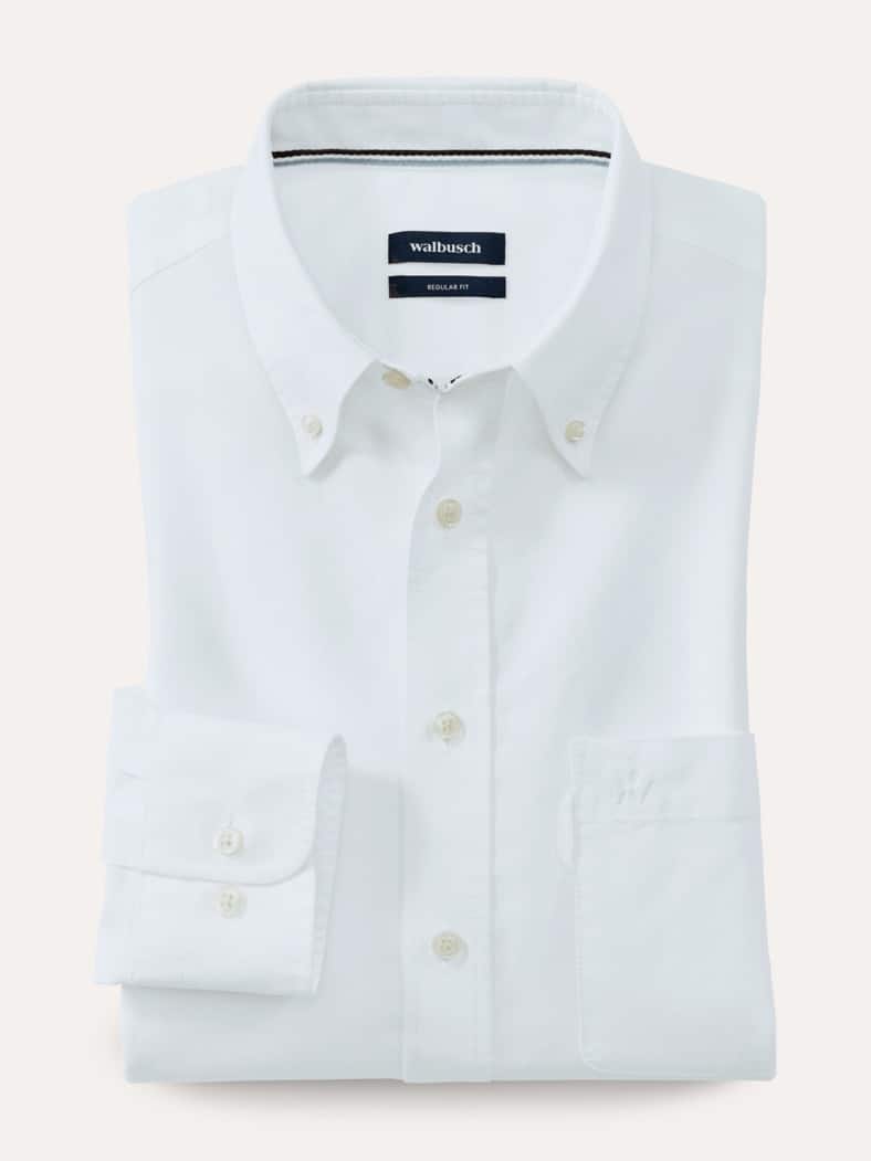 Premium Oxford-Hemd Uni Weiß