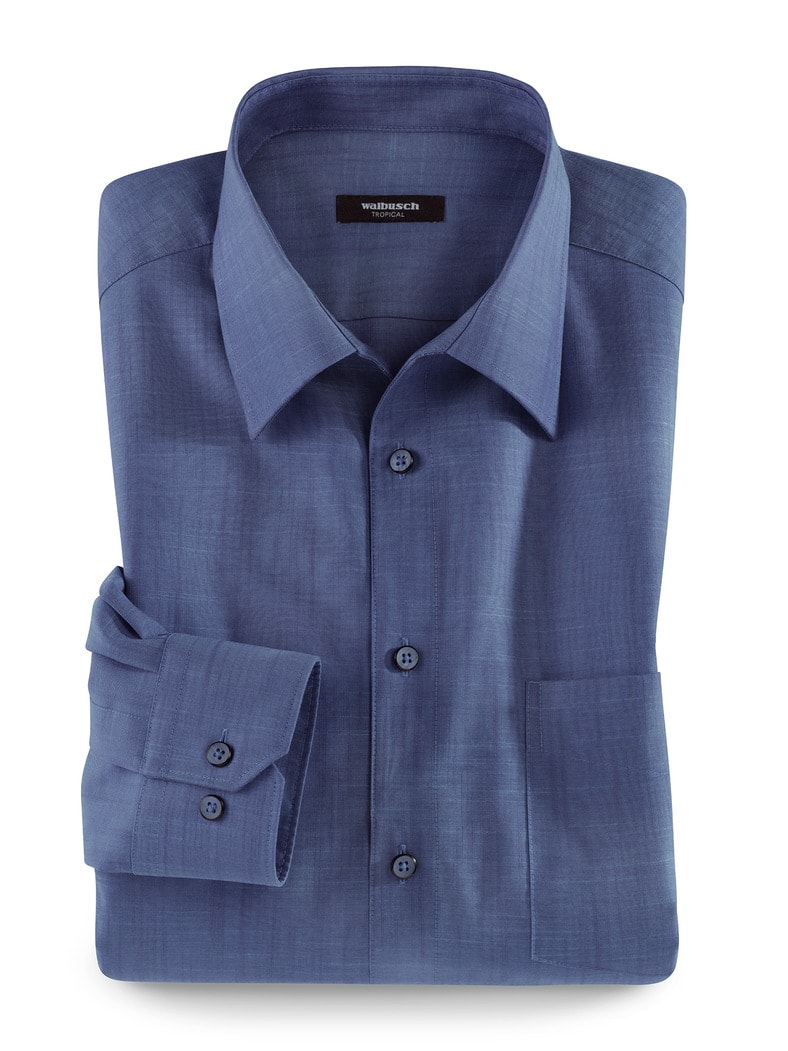Extraglatt-Hemd Tropical Rauchblau