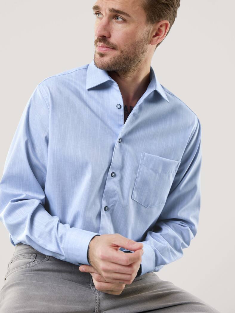 Extraglatt-Hemd Tropical Hellblau