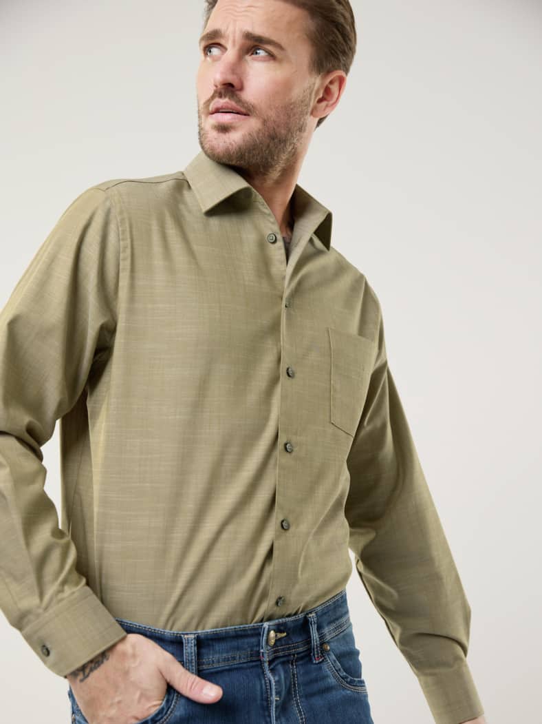 Extraglatt-Hemd Tropical Schilf