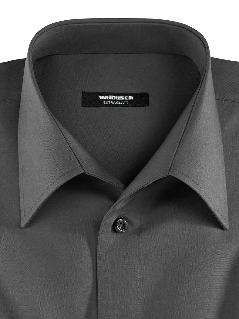 Extraglatt-Hemd Walbusch-Kragen Anthrazit