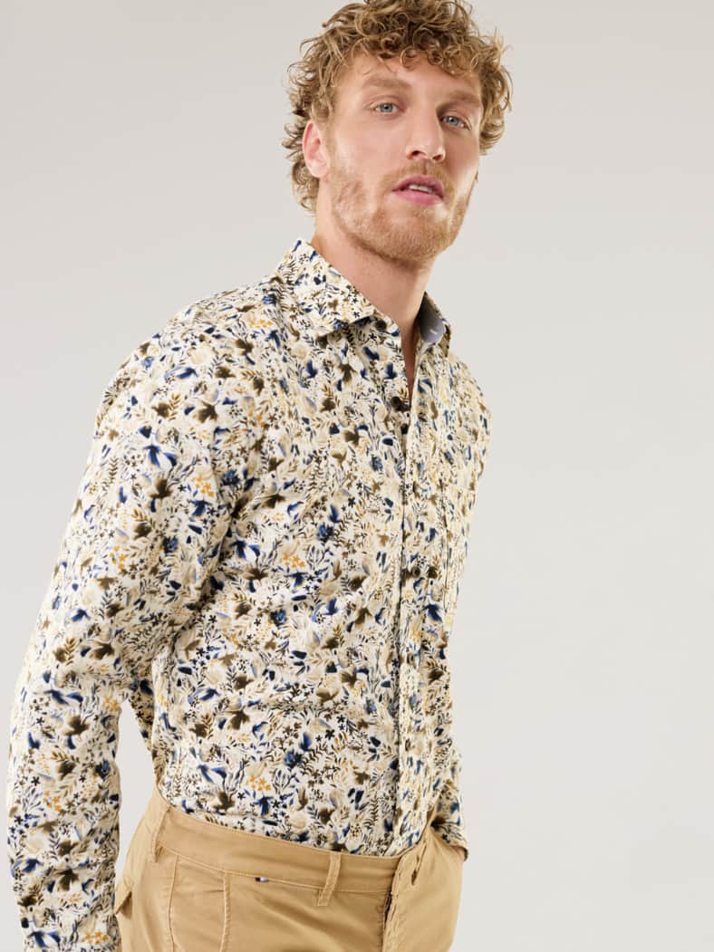 Flanell-Hemd Gesucht-Gefunden Druck Natur