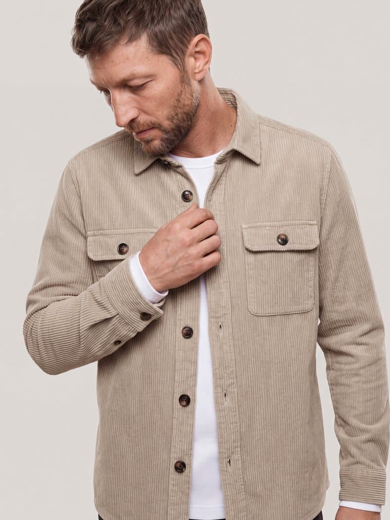 Overshirt aus Breitcord Natur
