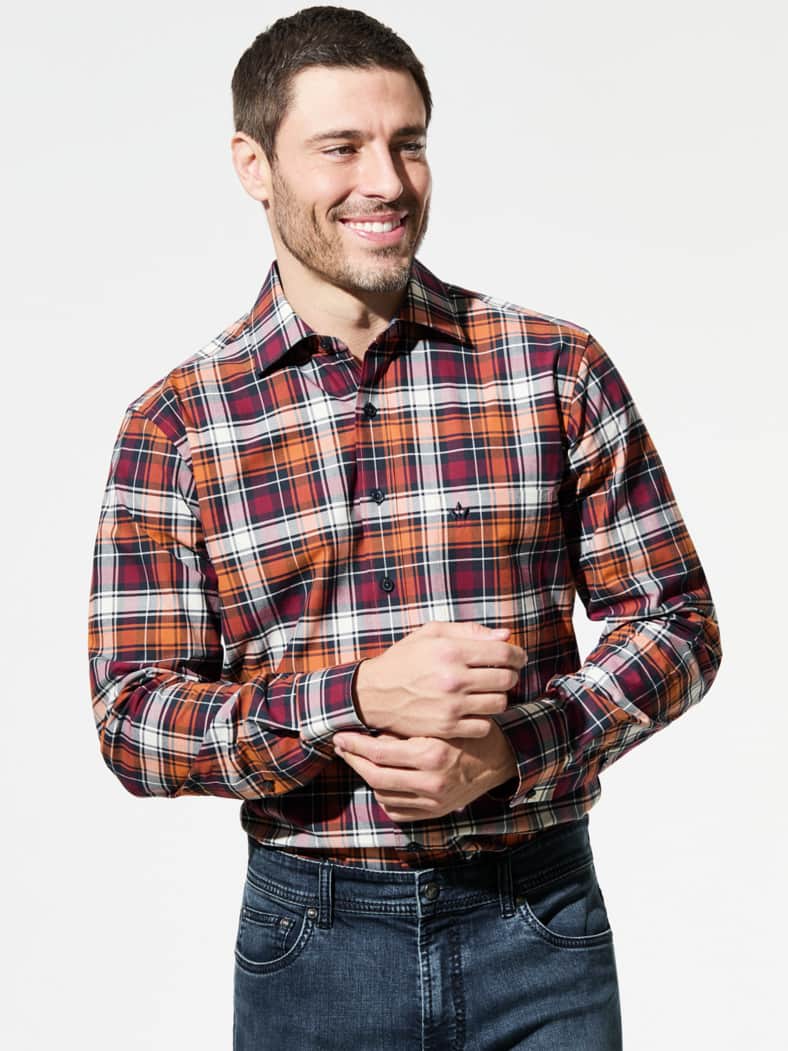 Wohlfühl-Hemd Karo Terra