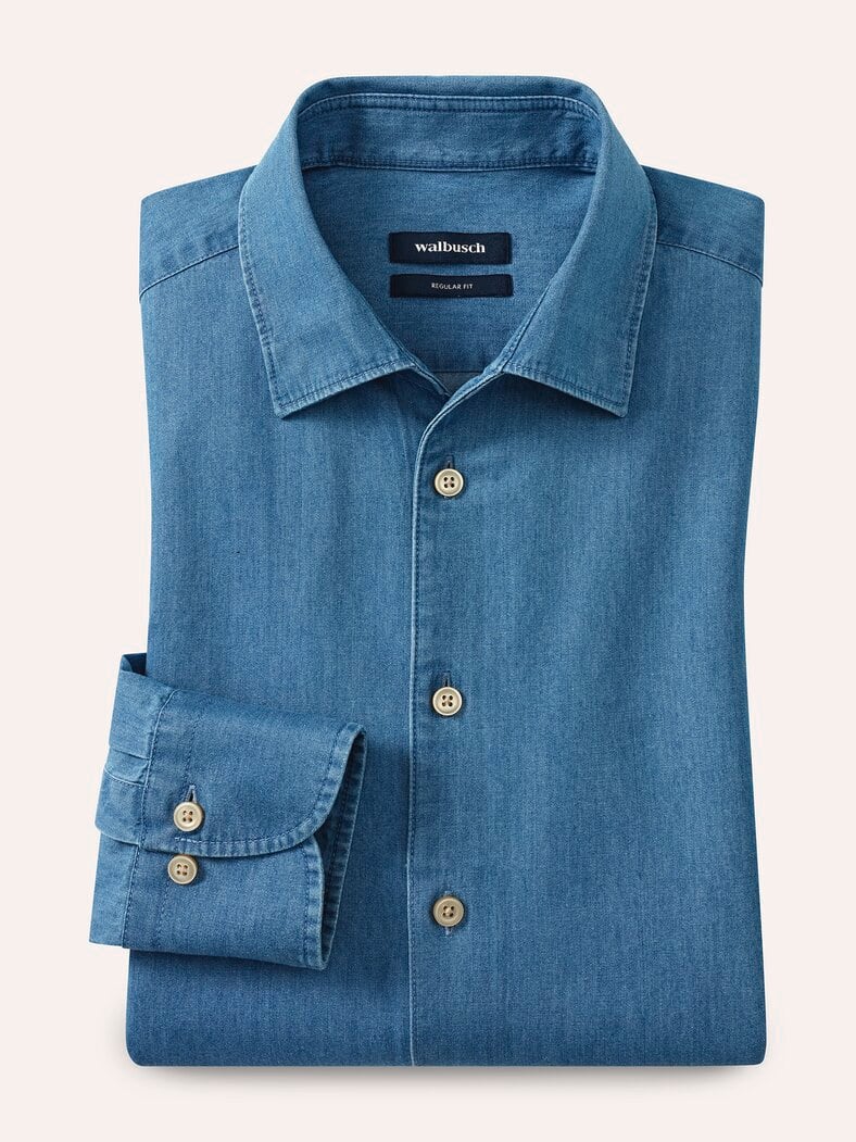 leichtes Jeans-Hemd Light Indigo