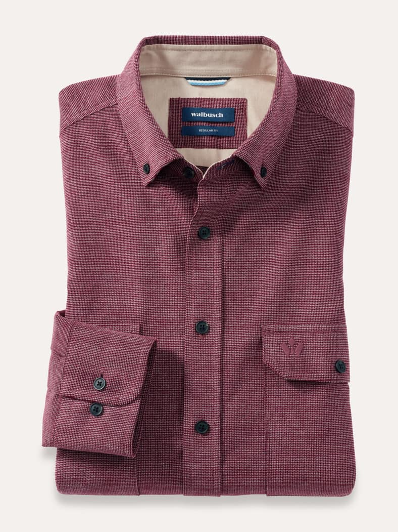 Soft-Cord Overshirt Bordeaux