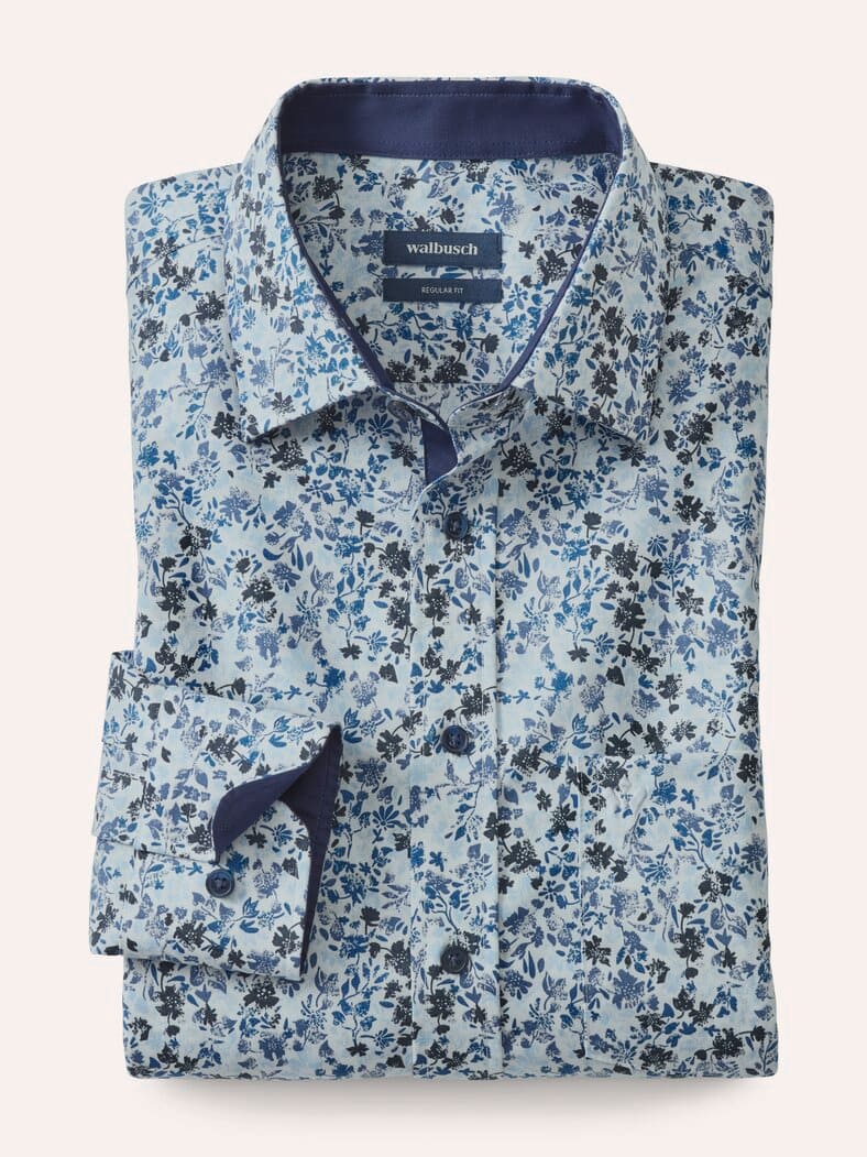 Aktiv-Hemd Blätter Druck