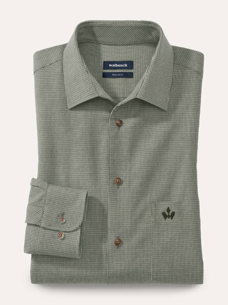 Premium-Flanell Hemd Uni Schilf