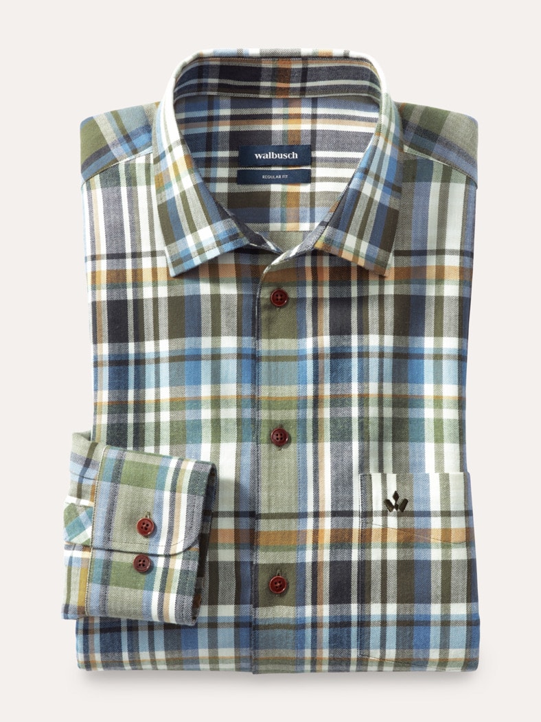 Premium-Flanell Hemd Karo Schilf